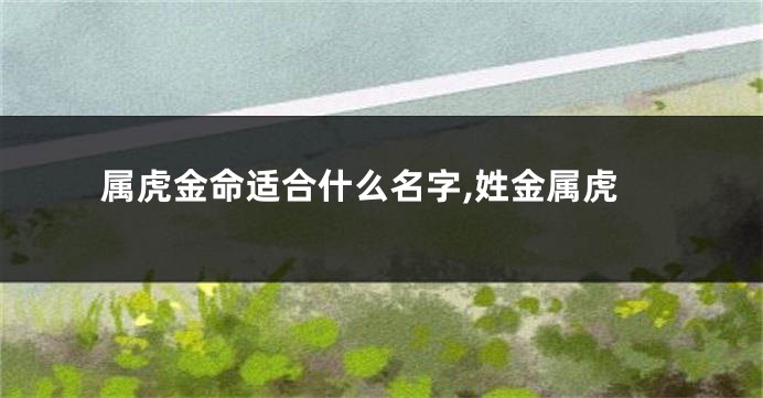 属虎金命适合什么名字,姓金属虎