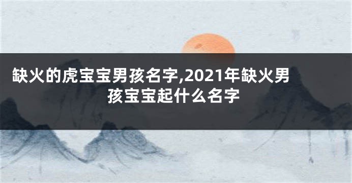 缺火的虎宝宝男孩名字,2021年缺火男孩宝宝起什么名字