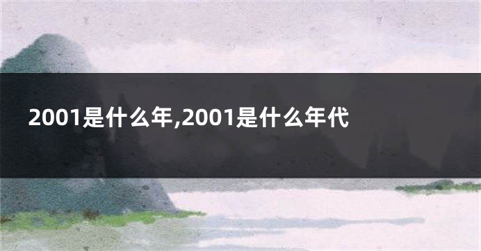 2001是什么年,2001是什么年代