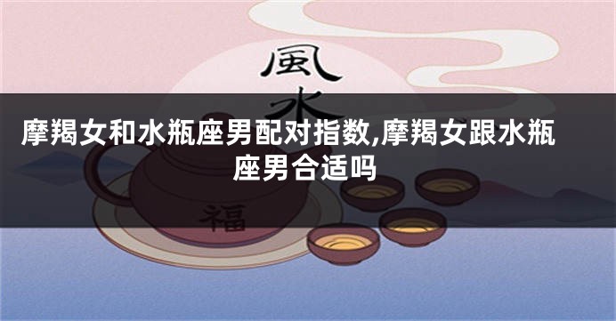 摩羯女和水瓶座男配对指数,摩羯女跟水瓶座男合适吗
