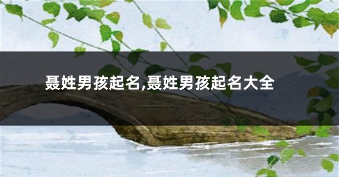 聂姓男孩起名,聂姓男孩起名大全