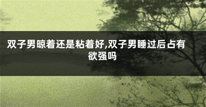 双子男晾着还是粘着好,双子男睡过后占有欲强吗