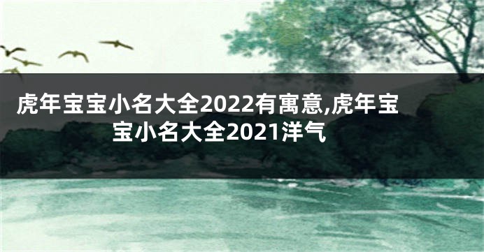 虎年宝宝小名大全2022有寓意,虎年宝宝小名大全2021洋气