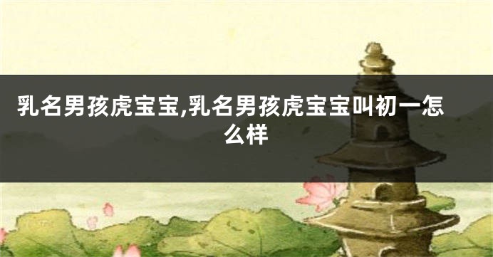 乳名男孩虎宝宝,乳名男孩虎宝宝叫初一怎么样