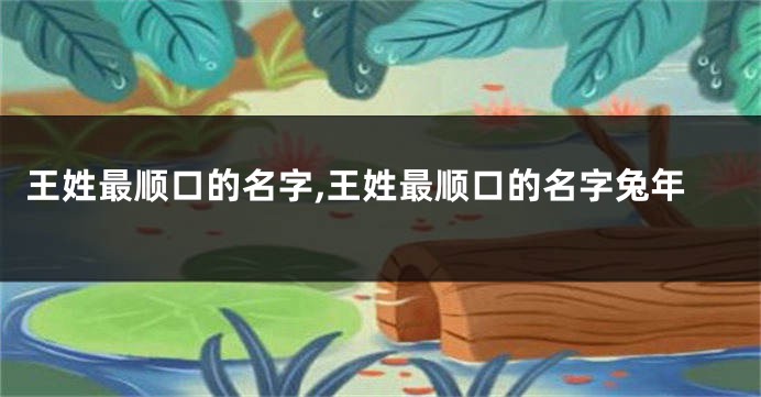 王姓最顺口的名字,王姓最顺口的名字兔年