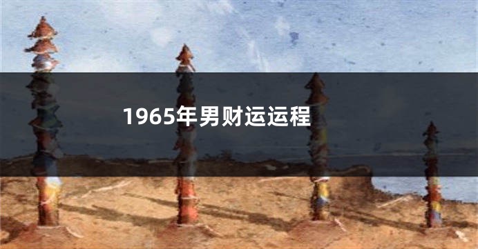 1965年男财运运程