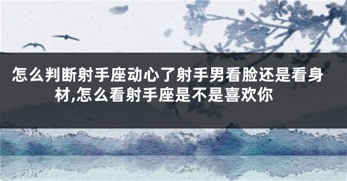 怎么判断射手座动心了射手男看脸还是看身材,怎么看射手座是不是喜欢你