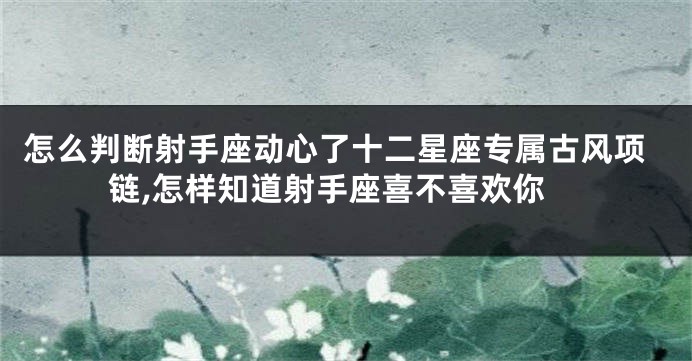 怎么判断射手座动心了十二星座专属古风项链,怎样知道射手座喜不喜欢你