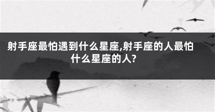 射手座最怕遇到什么星座,射手座的人最怕什么星座的人?