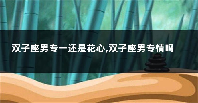 双子座男专一还是花心,双子座男专情吗