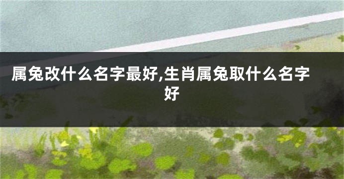 属兔改什么名字最好,生肖属兔取什么名字好