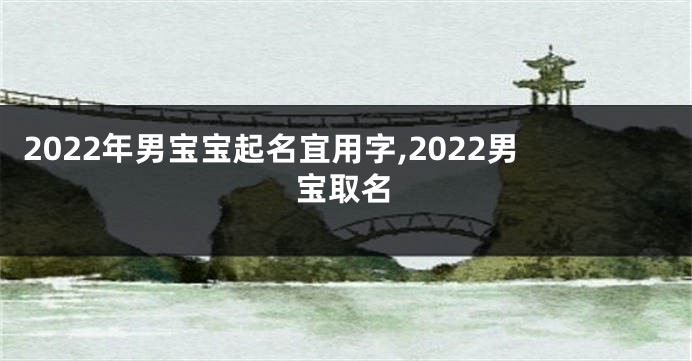 2022年男宝宝起名宜用字,2022男宝取名