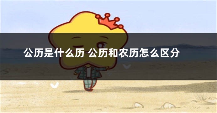 公历是什么历 公历和农历怎么区分