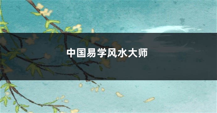中国易学风水大师