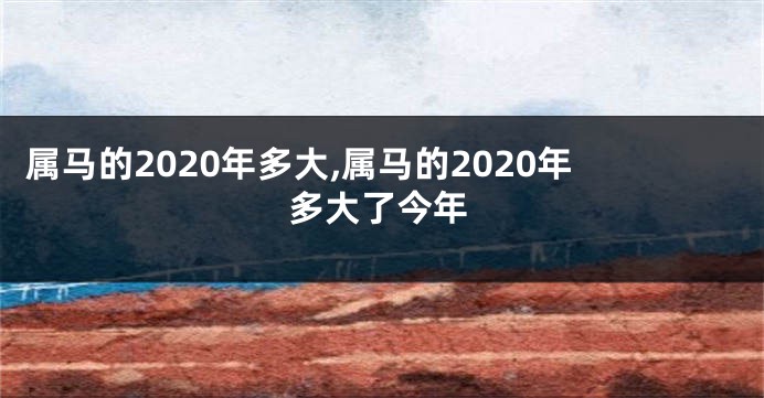属马的2020年多大,属马的2020年多大了今年