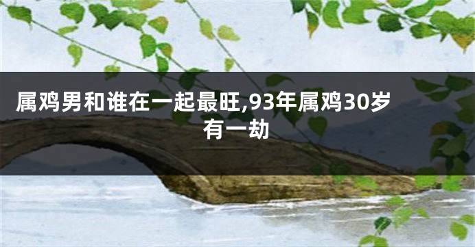 属鸡男和谁在一起最旺,93年属鸡30岁有一劫