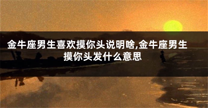 金牛座男生喜欢摸你头说明啥,金牛座男生摸你头发什么意思