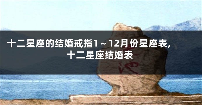 十二星座的结婚戒指1~12月份星座表,十二星座结婚表