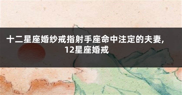 十二星座婚纱戒指射手座命中注定的夫妻,12星座婚戒