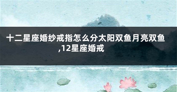 十二星座婚纱戒指怎么分太阳双鱼月亮双鱼,12星座婚戒