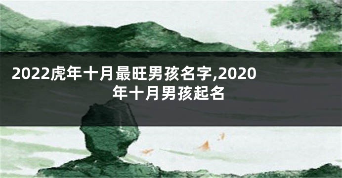 2022虎年十月最旺男孩名字,2020年十月男孩起名