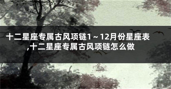 十二星座专属古风项链1~12月份星座表,十二星座专属古风项链怎么做