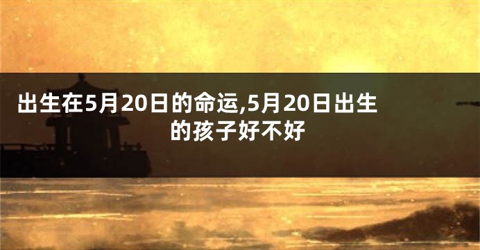 出生在5月20日的命运,5月20日出生的孩子好不好