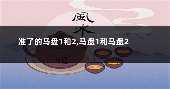 准了的马盘1和2,马盘1和马盘2