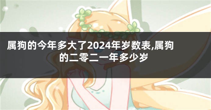 属狗的今年多大了2024年岁数表,属狗的二零二一年多少岁