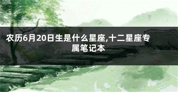 农历6月20日生是什么星座,十二星座专属笔记本
