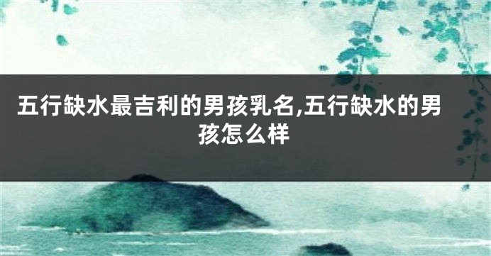五行缺水最吉利的男孩乳名,五行缺水的男孩怎么样