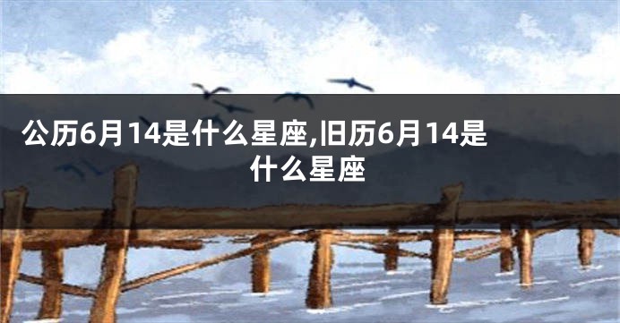 公历6月14是什么星座,旧历6月14是什么星座