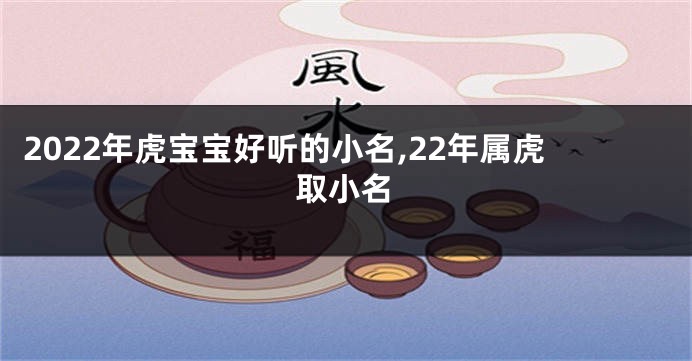 2022年虎宝宝好听的小名,22年属虎取小名