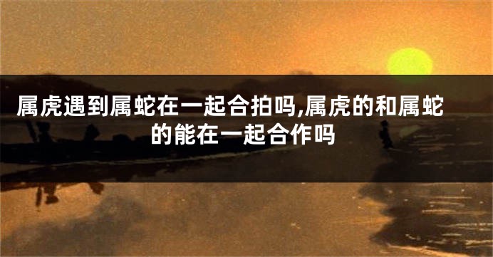 属虎遇到属蛇在一起合拍吗,属虎的和属蛇的能在一起合作吗