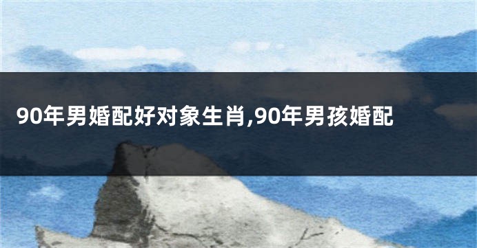 90年男婚配好对象生肖,90年男孩婚配