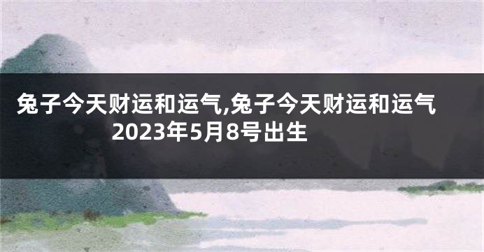 兔子今天财运和运气,兔子今天财运和运气2023年5月8号出生