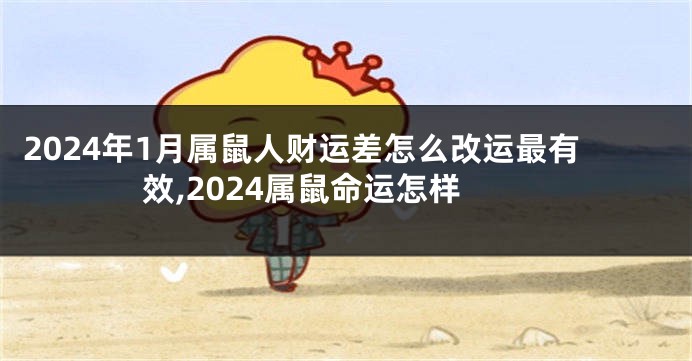 2024年1月属鼠人财运差怎么改运最有效,2024属鼠命运怎样