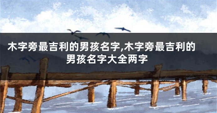 木字旁最吉利的男孩名字,木字旁最吉利的男孩名字大全两字