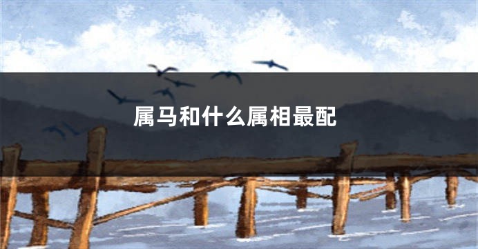 属马和什么属相最配