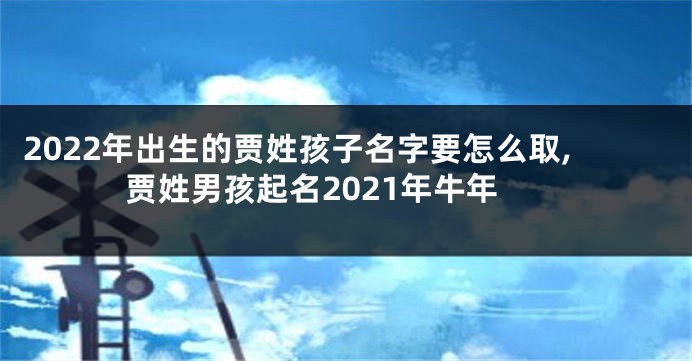 2022年出生的贾姓孩子名字要怎么取,贾姓男孩起名2021年牛年