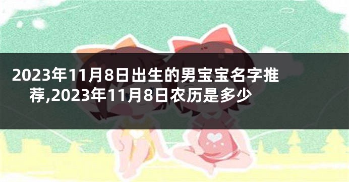 2023年11月8日出生的男宝宝名字推荐,2023年11月8日农历是多少