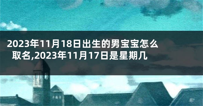 2023年11月18日出生的男宝宝怎么取名,2023年11月17日是星期几