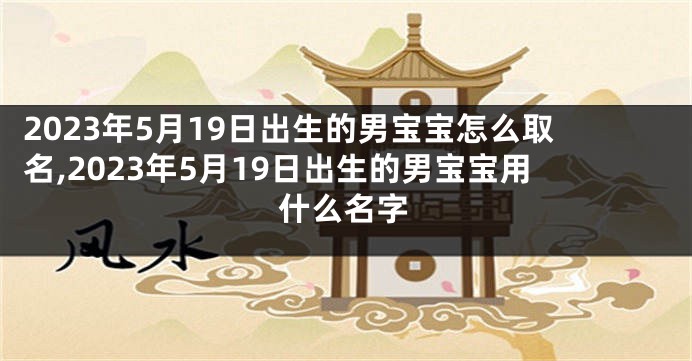 2023年5月19日出生的男宝宝怎么取名,2023年5月19日出生的男宝宝用什么名字
