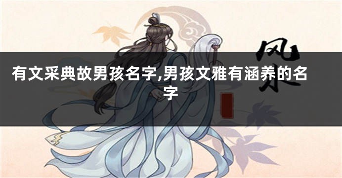 有文采典故男孩名字,男孩文雅有涵养的名字