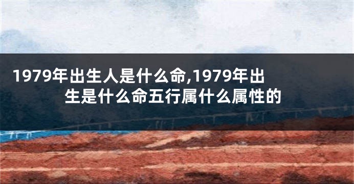 1979年出生人是什么命,1979年出生是什么命五行属什么属性的