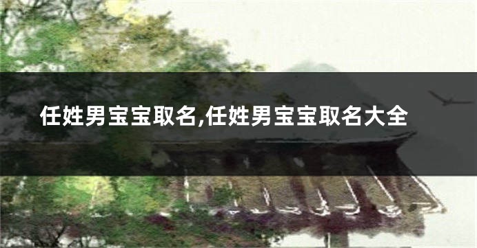任姓男宝宝取名,任姓男宝宝取名大全