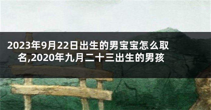 2023年9月22日出生的男宝宝怎么取名,2020年九月二十三出生的男孩
