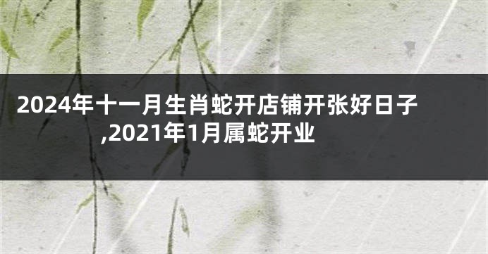 2024年十一月生肖蛇开店铺开张好日子,2021年1月属蛇开业