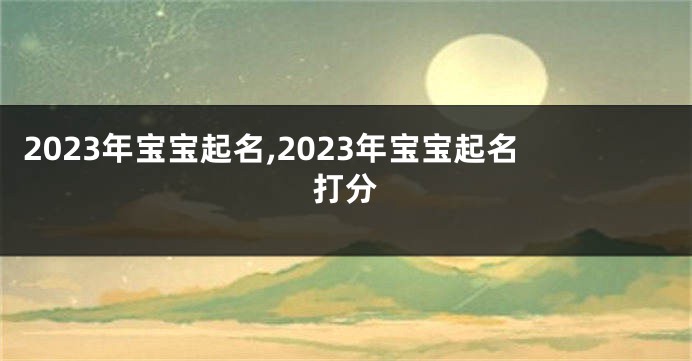 2023年宝宝起名,2023年宝宝起名打分