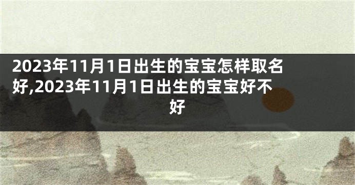 2023年11月1日出生的宝宝怎样取名好,2023年11月1日出生的宝宝好不好